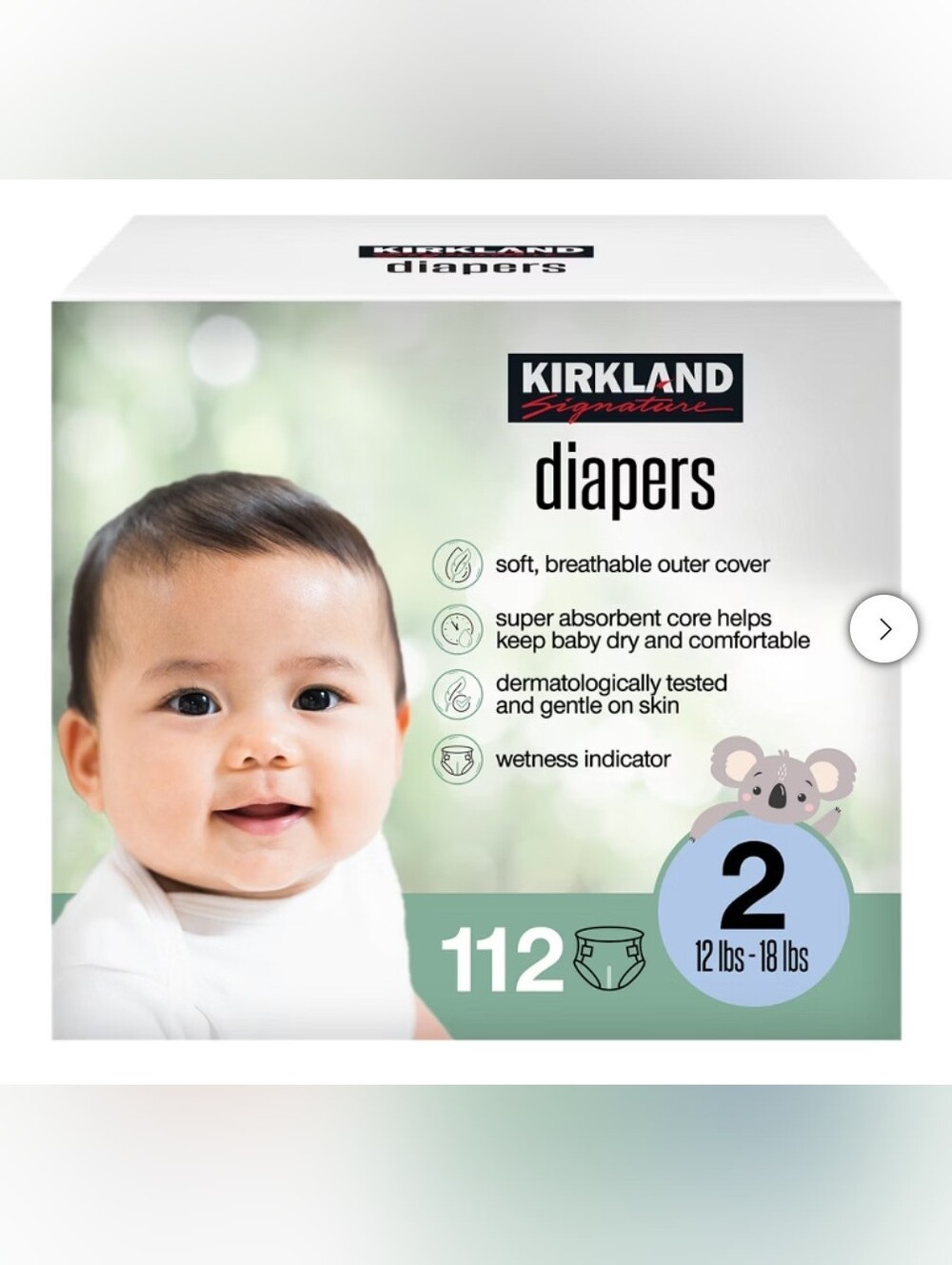 Kirkland Signature Diapers, Size 2, 112 ct
